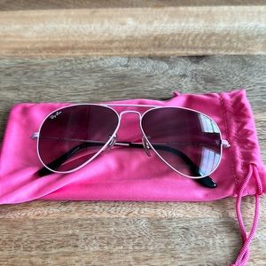 Ray Bans pale pink Aviators 3025